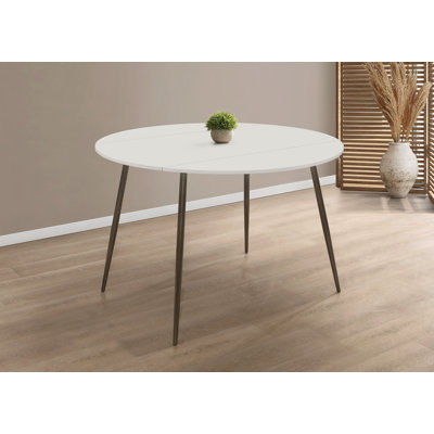 Bledar Ash Round Solid Wood Base Dining Table