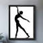 "Black" Vintage Elegant silhouette of a Lady, reproduction d'art encadrée de style rétro-445134867