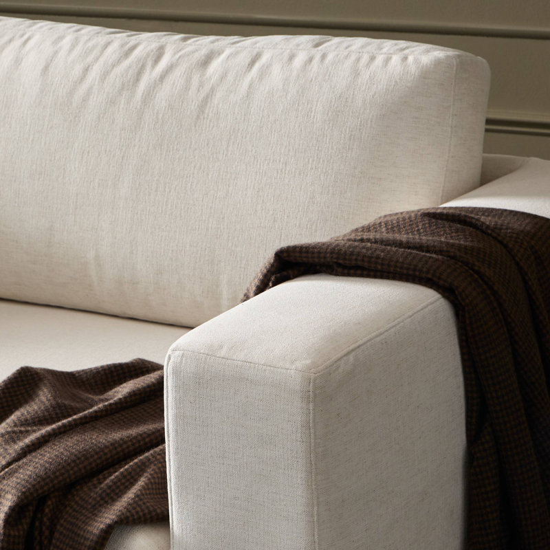 Tovana Sofa- 95"-Crypton Nomad Snow, Crypton Nomad Snow 92% Polyester/8% Flax/Linen