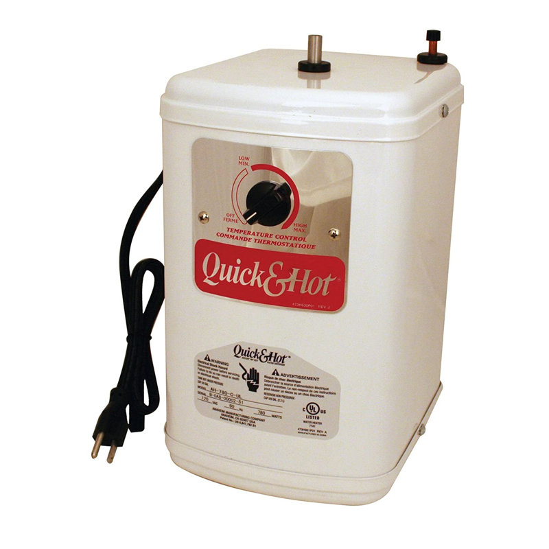 Develosah 9" 2-Handle Hot and Cold Water Dispenser with Heating Tank, Satin Nickel