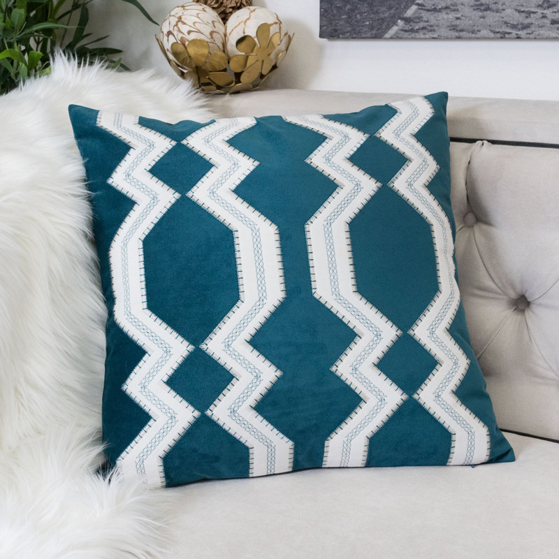 Coussin en soie Haerlo, Bleu céruléen