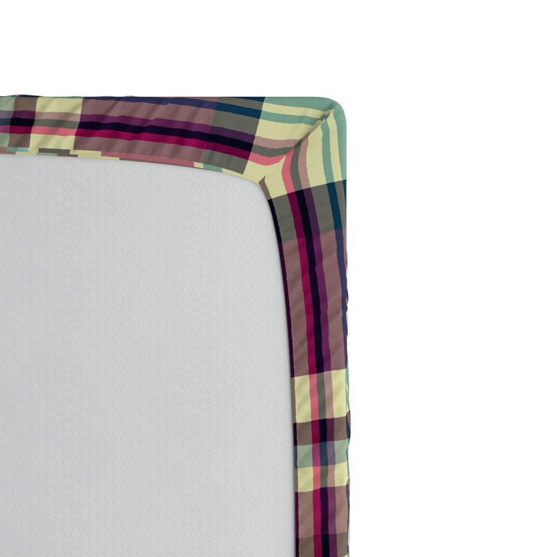 Microfiber Plaid Fitted Sheet, Full Fitted Sheet