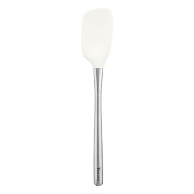 Tovolo Flex-Core Silicone Spoonula with Stainless Steel Handle for Cooking and Baking, White