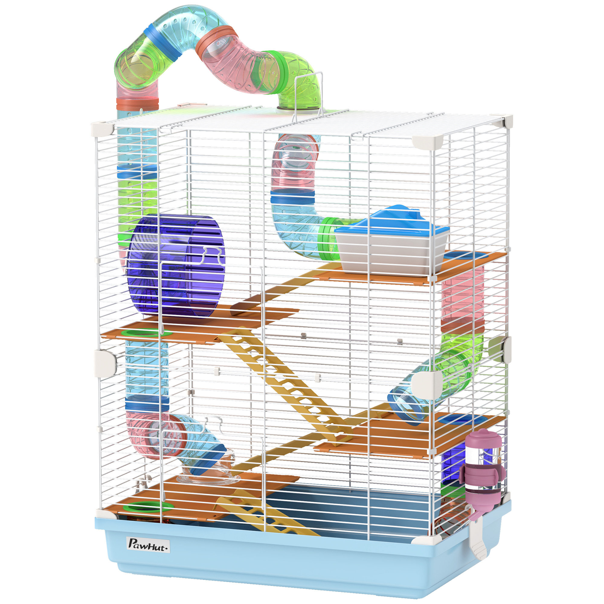 View of Ophelia & Co. Multi-level Fun Metal Hamster Cage Portable Indoor Use ...