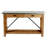 Crockett Industrial Rustic Solid Wood Frame Rectangular Console Media Table With Storage-724664890