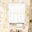 Armoire de toilette en bois avec porte et tablette