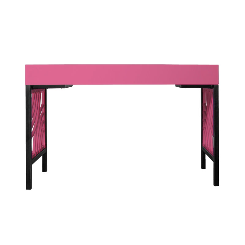 Swirl Writing Desk, Hot Pink