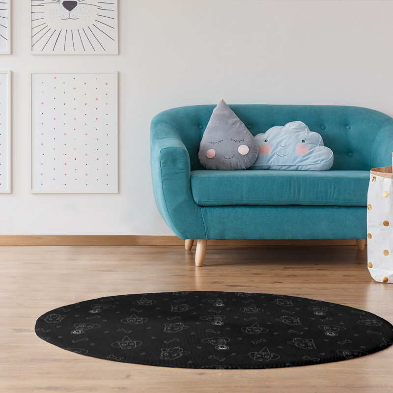 Chenille Indoor Rug, Round 5'