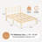 Bed Frame with Headboard Bamboo Wood Platform Beds with Slats Support-302483586-302483584