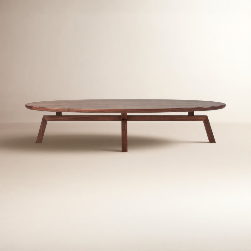 Solana Oval Coffee Table, Walnut