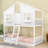 Twin Over Twin Wood House-Shaped Bunk Bed With Window Box, Roof, Door And Ladder-360163155