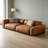 Brown Genuine Leather Modular Sofa