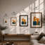 Contemplative Figure Minimalist - Print-266567879-266567876