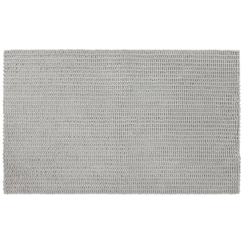 Tapis pour salle de bain Wagnon, L 17 po x L 24 po, Argent