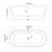67" X 30" Freestanding Soaking Acrylic Bathtub