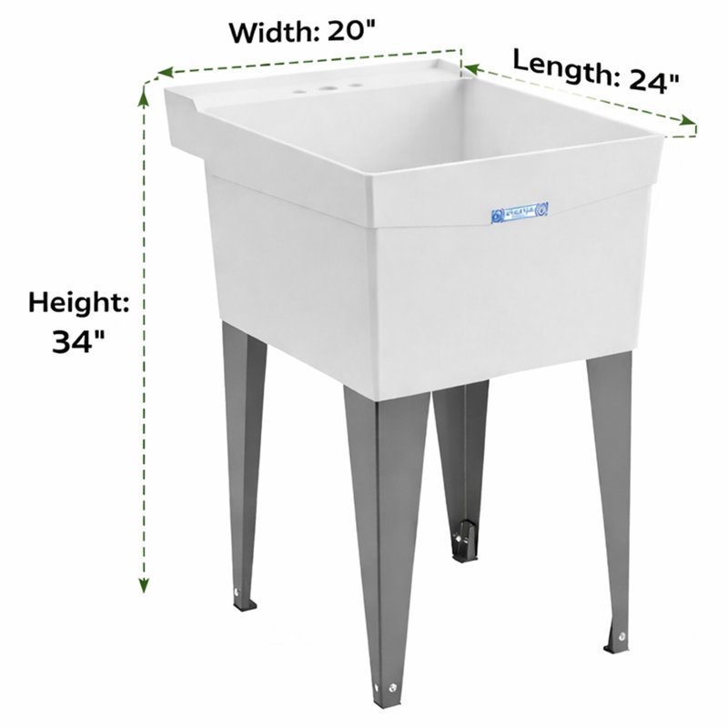 Mustee Utilatub Freestanding 20 in. Thermoplastic Utility Sink
