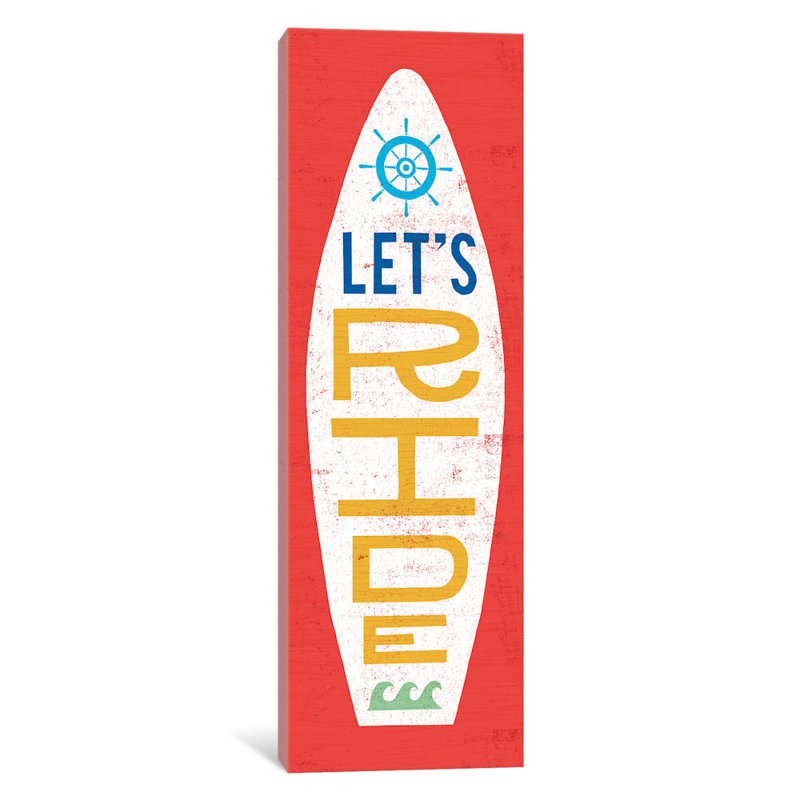 «Beach Bums Surfboard Series: Quote III», art textuel sur toile, H 72 po x l 24 po x P 1,5 po, Toile tendue
