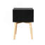 Table de chevet Mid-Century avec 2 tiroirs et pieds en bois d'hévéa-295393486
