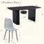 Ensemble de table de salle à manger 7 pièces avec 6 coussins et pieds en métal-400629310-400629283