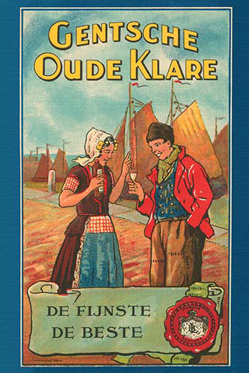 « gentsche oude klare » par litho myncke rétro, H 30 po x l 20 po