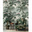 Adhésif mural perroquet exotique vert jungle