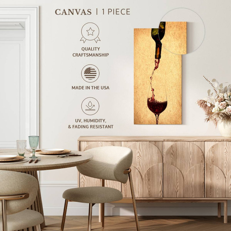 Pouring Wine Canvas Print, 54" H x 27" W x 1.25" D