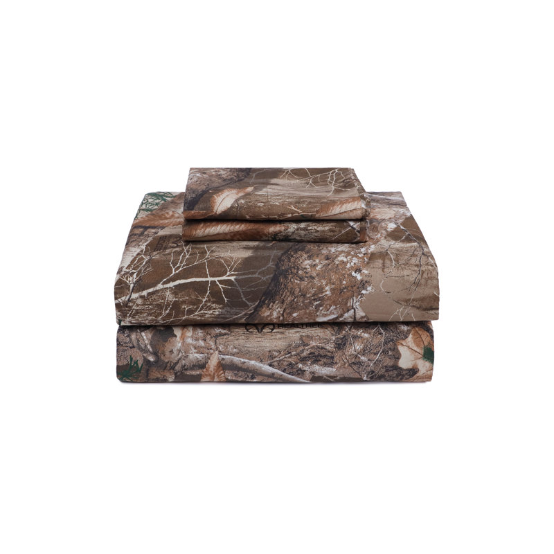 Ensemble de draps Realtree Edge Camo, Ensemble de draps pour lit simple avec un drap-hou