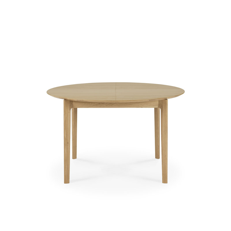 Bok Round Solid Oak Dining Table, Tan