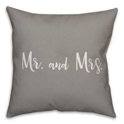  Mr and Mrs Throw Pillow
