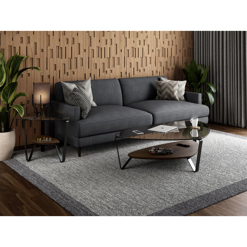 Dino Coffee Table, 15.5" H x 55" L x 33.5" W, Toasted Oak