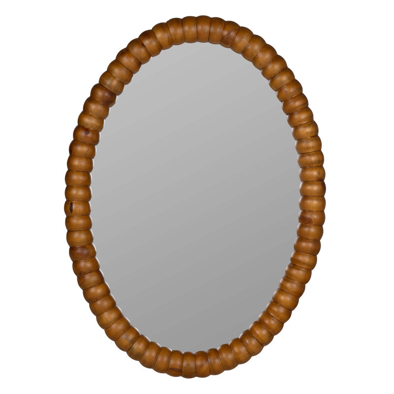 Wallace Round Solid Wood Mirror