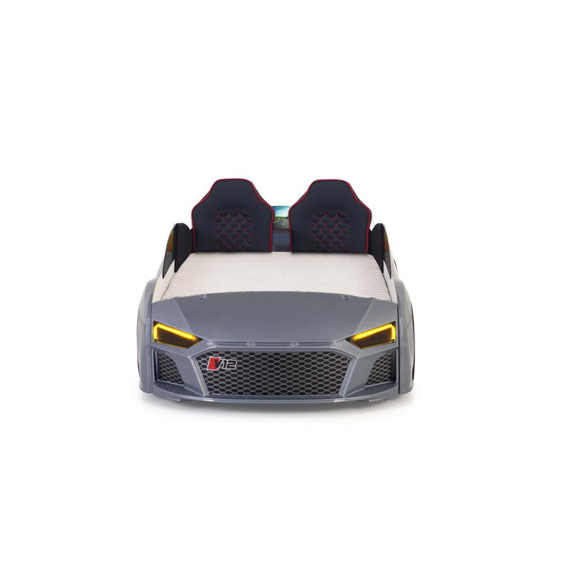 Lit standard simple Tori Cars, gris