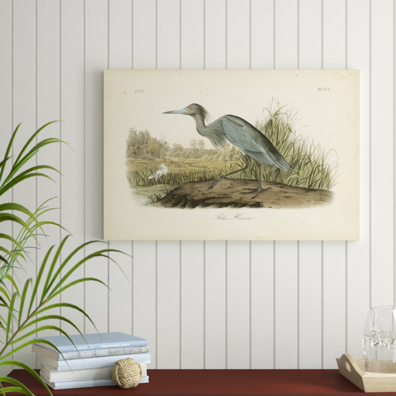 «Blue Heron», impression sur toile, H 24 po x l 36 po