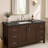 49" Gray Quartz top with rectangle sink