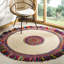 Tapis rouge / ivoire en jute tissé à la main Abhay-24290545