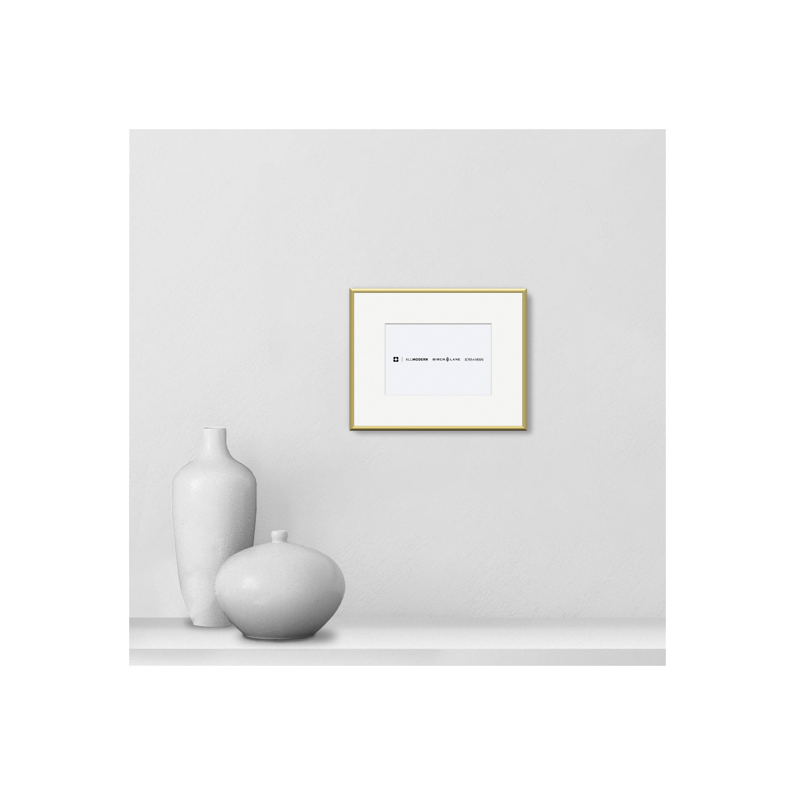 Feronia Metal Picture Frame with Mat, Gold, 6" x 4"