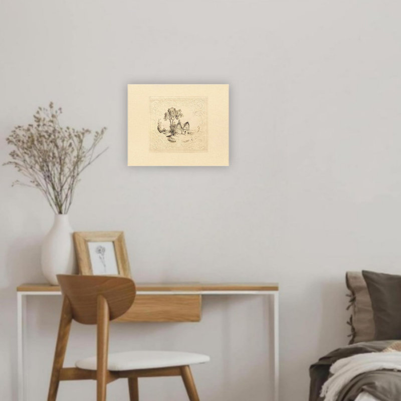 Forest Cabin Unframed Canvas Wall Art 12" X 16"