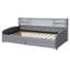 Structure de lit plateforme tapissier simple avec tiroirs de rangement, mobilier de chambre moderne à faible encombrement, gris-108035339