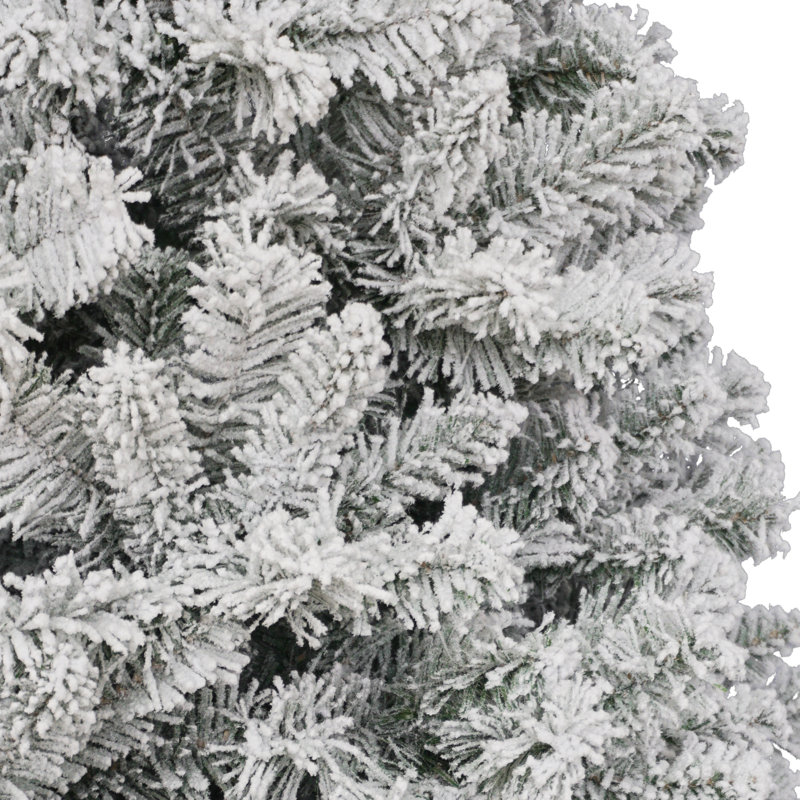 Unlit Flocked Aritficial Christmas Tree, 7.87ft H x 3.42ft W