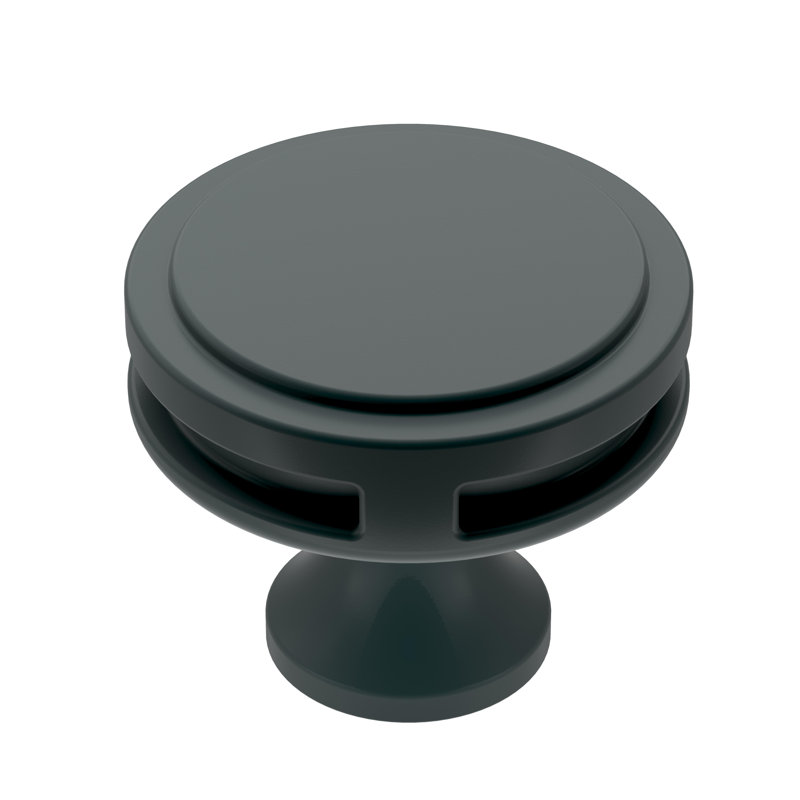 Poignée champignon Oberon, Noir mat, 1.375"
