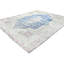 Tapis oriental bleu unique 7X9 One-of-a-Kind