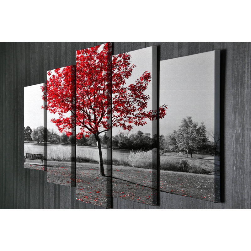 5 pièces sur toile tendue