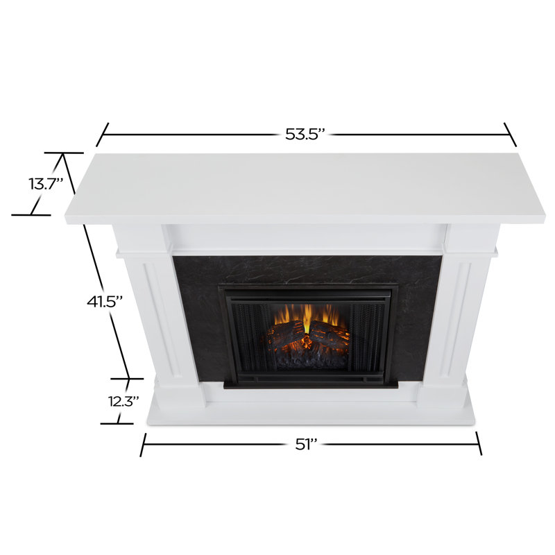 Kipling 54" Electric Fireplace by Real Flame, White