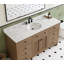Meuble-lavabo simple 60 po avec lavabo encastré blanc Maxbano Farmhouse