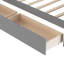 Structure de lit simple en L avec 3 tiroirs de rangement-572818693