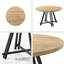 47" Round Dining Table With Metal Base