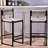 Sansoucy Of 2 Bar Stools Paper Rope Weave Dining Chairs And Metal Frame-342332493