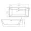 Baignoire de trempage autoportante 67 po. x 32 po.