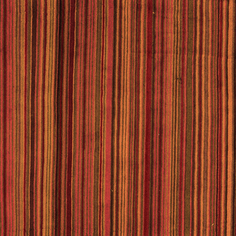 Tapis tissé à la machine rouge / orange / brun Murali, Carré 6 pi