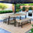 Eulene 4-Person Solid Acacia Wood and Metal Rectangular Dining Set-2139470534